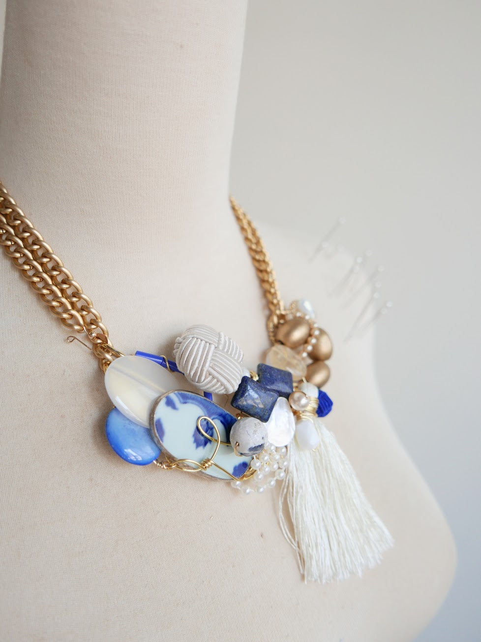 Overflowing - Porcelain Statement Necklace